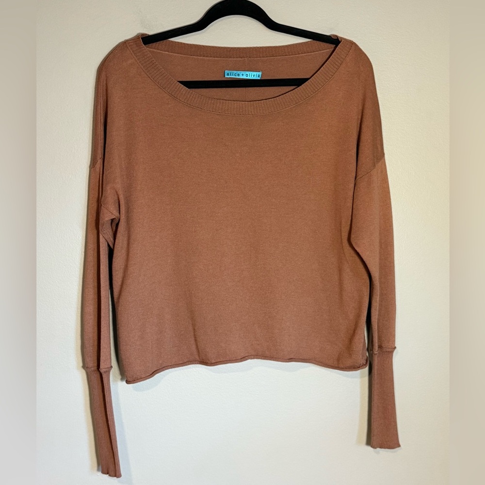 Alice + Olivia Brown Cashmere Blend Sweater (Size est.: Small/Medium) - Picture 1 of 5